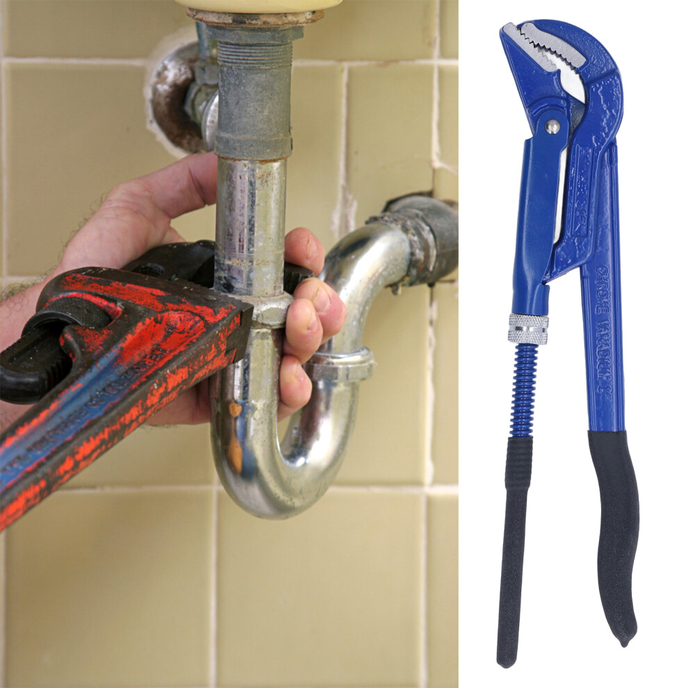 Universal Metric Pipe Wrench 45 Bent Nose Pliers, 1In Opening 4671390333113