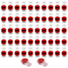 55 Piezes Conector de UR de empalme de gel Conector de alambre de 3 puertos Rojo + Claro