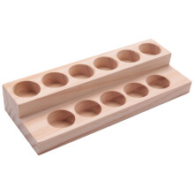 11 Gaten Houten Essentiële Olie Dienblad Handgemaakt Natuurlijk Houten Displayrek Demonstratiestation voor 5-15Ml Flessen