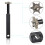Hex Clearing Tool  Groefslijper met 6 Messen voor Optimale Backspin Zwart 3