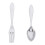 3 pcs Silver Kitchen cabinet Drawer Pull handles Knobs (Knife fork spoon) 2
