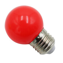E27 Led Ampoules - E27 1w Pe Givre Led Globe Colore blanc / rouge / vert / bleu / jaune lampe 220v -1PCs(rouge)