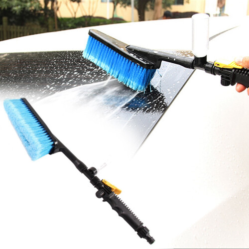 Car Wash Brush Water Spray Cleaning Tool Soft Bristle Long-handled Duster 1
