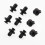 120 X 8mm Car Hole Plastic Rivets Fastener Bumper Push Pin Clips Clip 6