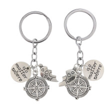 BBF Best Friends keychains Friendship Love Gift Keyrings for Women (2pcs)
