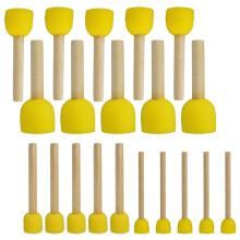 20 Stueck Runde Schwaemme Pinsel Set Kinder Malwerkzeuge - Schwamm Malerei Set DIY Malwerkzeuge in 4 Groessen fuer Kinder