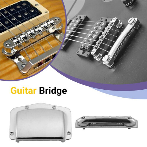 1 Set Fixed Adjustable Bridge Tailpiece For Teisco Harmony Kay Guitar New 2