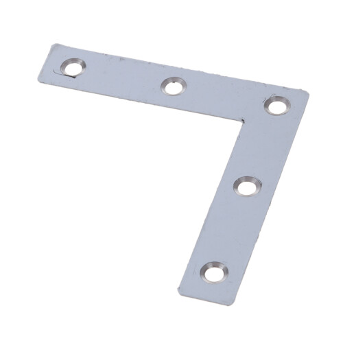 Angle Plate Corner Brace Flat L Shape Repair Bracket 80mm x 80mm 2