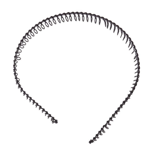 Cerchietto in metallo dentato nero per donna