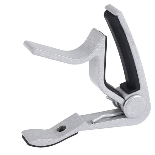 Perfect Folk Acoustic Guitar Trigger Change Capo Silver 1