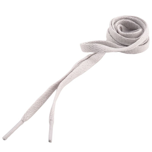 Trainers Plastic Tips 52.4 Long Grey Flat Wide Shoe Laces Strings 2pcs 1