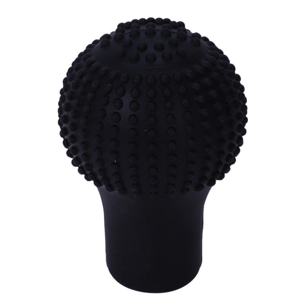 Car Vehicle Round Silicone Nonslip Lever Gear Shift Knob Cover Black 4711212560478