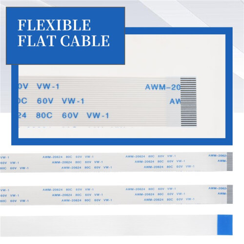 3 pcs 0,5 mm pas 200 mm longueur cables plats flexibles 24 broches