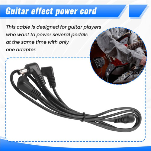 3 Ways Electrode Daisy Chain Harness Cable Copper Wire for Guitar Effects Power Supply Adapter Splitter 2