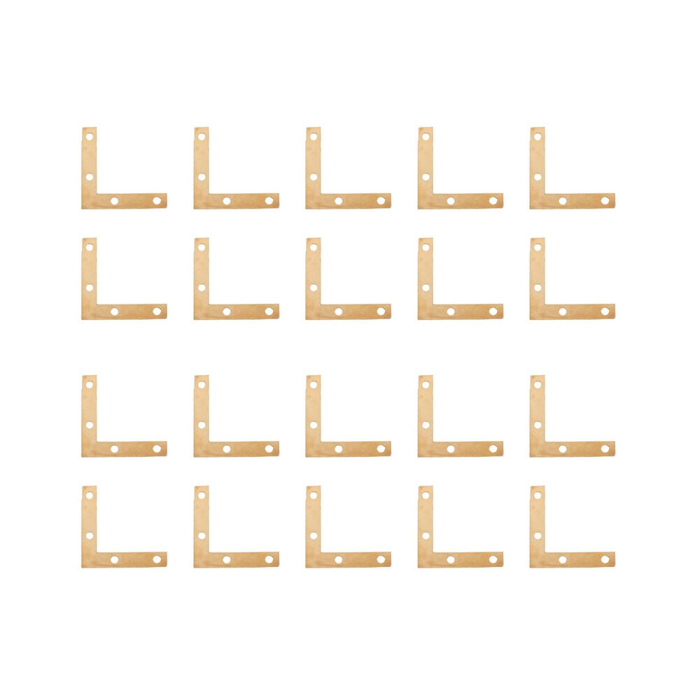 20 Pcs 51Mm Flat Corner Right 90Âº Angle Bracket Repair Plate Fixing Brace 4712970519883