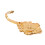 Rose Pattern Vintage Alloy Drapery Curtain Holdbacks Tieback Hooks 2Pcs (Gold) 1