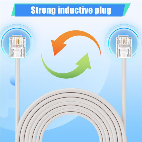 1 PeçA 10M RJ11 Conector de Telefone Cabo de ExtensãO Branco 2
