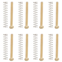 8 Stueck M2.5x32MM E-Gitarre Humbucker Tonabnehmer Hoehenverstellschraube und Feder - Pitch 0.4mm - Gold