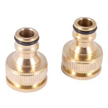 2 Stuks Messing Tuinslang/Slangleiding Kraanconnector 1/2 Inch en 3/4 Inch 2-In-1 Kraanadapter met Binnendraad