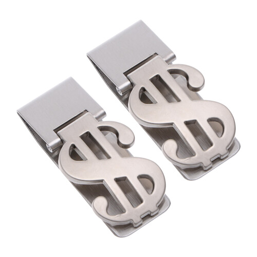 4Pièces Attaches -Billets En Acier Inoxydable Argenté Résistant