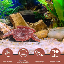 Acuario Artificial Decoracion del tanque de peces Ornamento de la planta de mar de coral Silicona no toxica Rojo