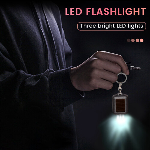 Solar-powered LED Flashlight / Keychain 1