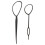 2 x plastica flaxen capelli dispositivo nero 1