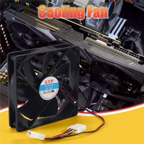 120Mm X 25Mm  24V 4Pin Glijlager Computerbehuizing Koelventilator 1