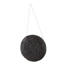 Almohadilla de Esponja de Konjac Konnyaku Fibra de gelatina para Maquillaje para limpieza de cara Soplo de esponja Exfoliante - Negro