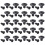 25 Pcs Plastic Push in Bumper  Door Rivets Clip 8mm Hole Black 1