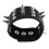 Metal leather men bracelet with Spikes Studded Black 8