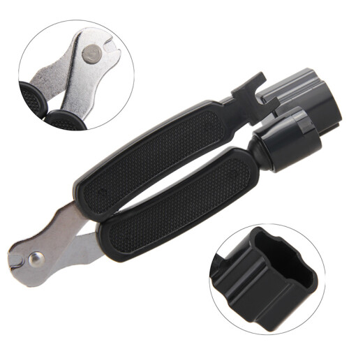 Integrated Bridge Pin Puller for Acoustic Instruments Pro Winder String Winder & Cutter Guitar Banjo Mandolin Tool 1