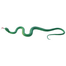 Simulation Simpatico Serpente Giocattolo In Plastica Simulazione Serpente Giocattolo Punta In Gomma - Verde
