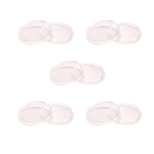 10 Stk Kleine runde transparente Kunststoff-Muenzkapseln box 20mm