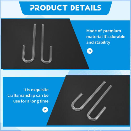6pcs Acrylic Pipe U Shape Tube Bend for Aquarium Co2 System/Diffuser