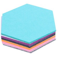 Set di 6 Hexagon  Pin Board Bollettino Autoadesivo Memo Foto Sughero Pannelli Decorativi di Schiuma Colorata Parete con 6 Puntine da 5,5 X 5 X 0,2