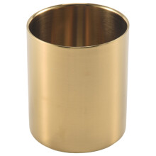 Gold Flower Vase Pen Holder Desktop Storage Container for House Office - Cylinder