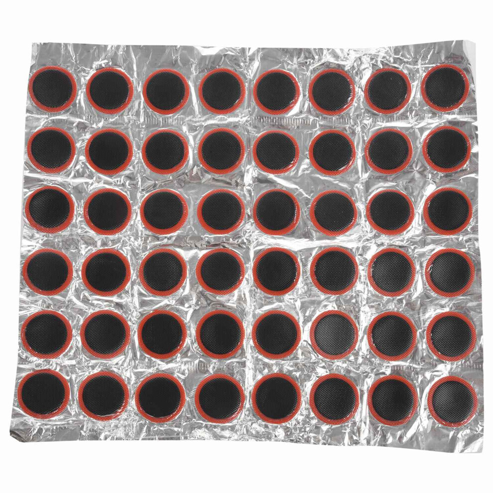 48 Pcs Bicycle Bike Repair Puncture Repair Tire Tyre Rubber Patch Mountain Bicycle Cycling Repairing Tools Light/Black/Red 6031511780536