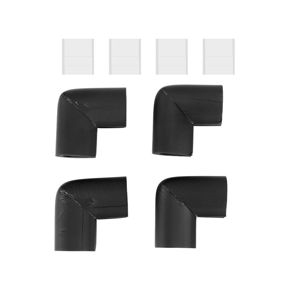 4Pcs Bumper Corner Protectors By Table Baby Safety Black