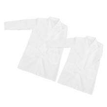 4Pcs Assorted Color Cotton Kids Lab Coats Durable Cosplay Costume