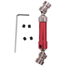 Metal Rear Drive Shaft Cvd for 12428 12423 1/12 Rc Car Crawler Short Course Truck Upgrade Hop- Parts,Red