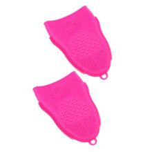 6St Roze Siliconen Reinigingspad Voor Make-Up Brushes & Divers Gebruik