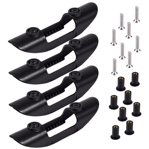 40Pièces Clips Paddle Kayak Noir Accessoires Solides ABS