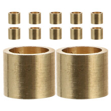 48Pcs Precision Copper Pool Cue Ferrules Golden for Billiard Repair