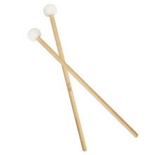 2 StüCke Doppel Kopf Trommel Becken Gong Mallet Soft Hammer Sticks SchläGel Rods Filz Hammer 385Mm
