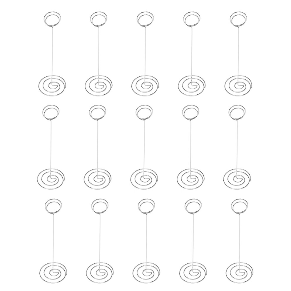 15 Pack 8.75 Inch Tall Table Number Holder, Place Card Holder, Table Picture Holder, Wire Photo Holder Clip,Menu Memo Note Stand For Weddings, 4712982093173