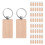 50 Blank Wooden Keychain Rectangular Engraving Key ID Can Be Engraved DIY 2