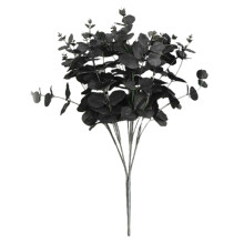 20 Heads Artificial Black Eucalyptus Fake Flower Plant Wedding Party Decoration