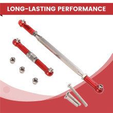 Metal Adjustable Steering Linkage Servo Link Pull Rod Turnbuckle for MN D90 D99 MN-90 -45 1/12 RC Car Crawler,Red