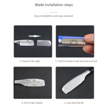 Straight Stick for Men Women Barber Shaving Knife Blades Spring Design Beard Face Underarm Body